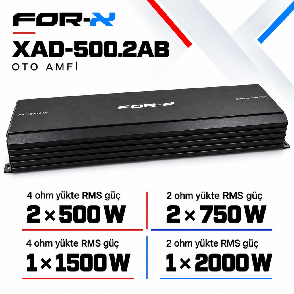 FOR-X XAD-500.2AB Oto Amfi