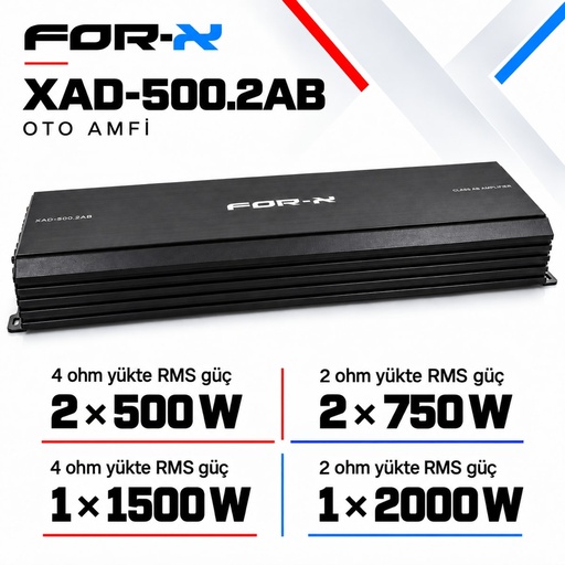 FOR-X XAD-500.2AB Oto Amfi