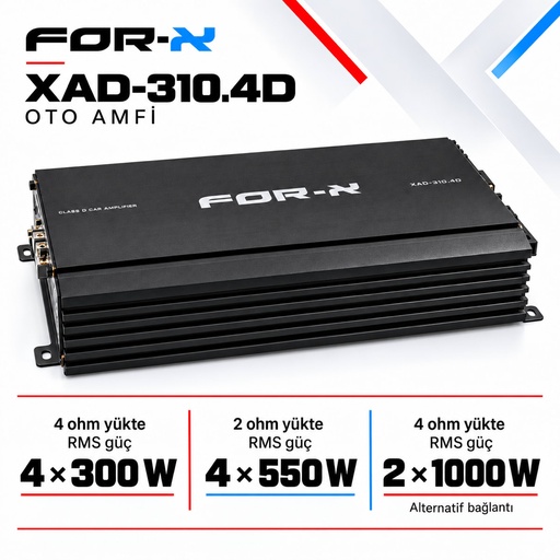 FOR-X XAD-310.4D Oto Amfi