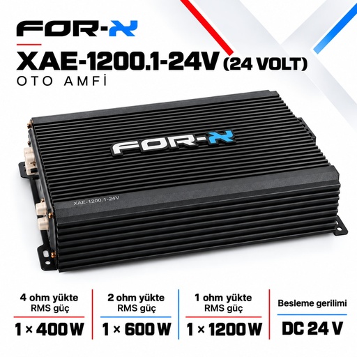 FOR-X XAE-1200.1-24V (24 VOLT) Oto Amfi