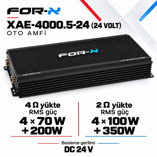 FOR-X XAE-4000.5-24 (24 VOLT) Oto Amfi