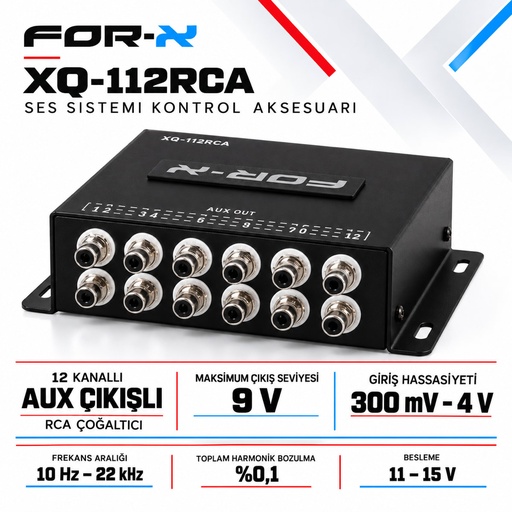 FOR-X XQ-112RCA Ses Sistemi Kontrol Aksesuarı