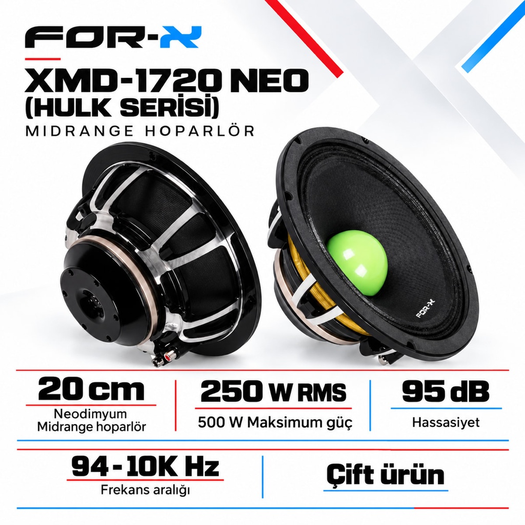 FOR-X XMD-1720 NEO (HULK SERİSİ) Midrange Hoparlör