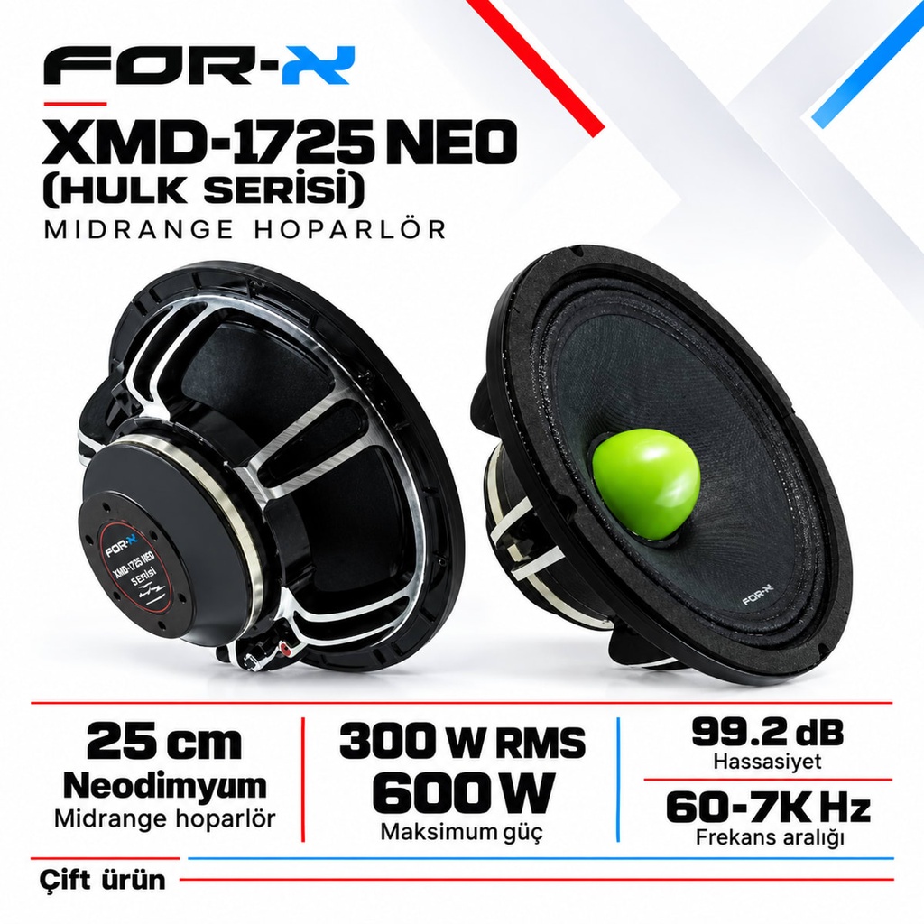 FOR-X XMD-1725 NEO (HULK SERİSİ) Midrange Hoparlör