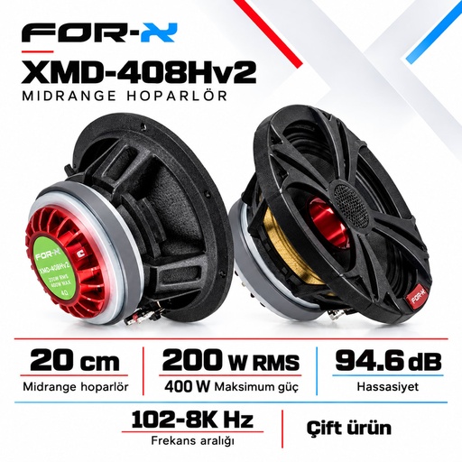 FOR-X XMD-408Hv2 Midrange Hoparlör