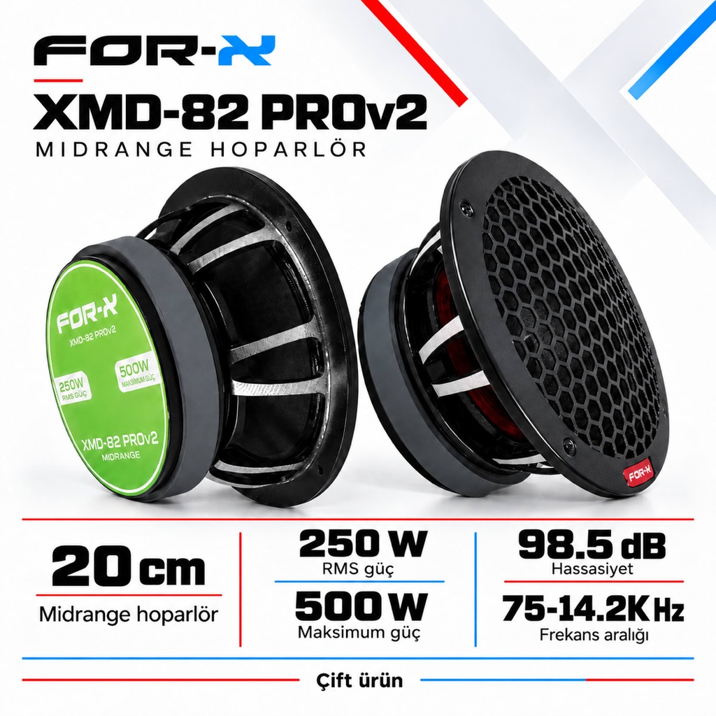 FOR-X XMD-82 PROv2 Midrange Hoparlör