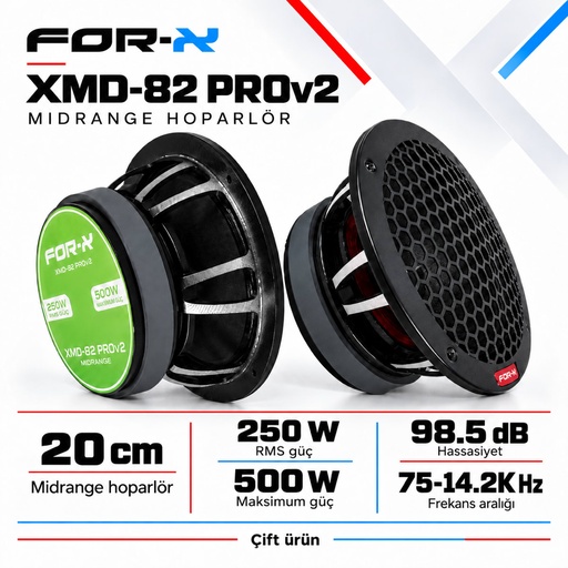 FOR-X XMD-82 PROv2 Midrange Hoparlör
