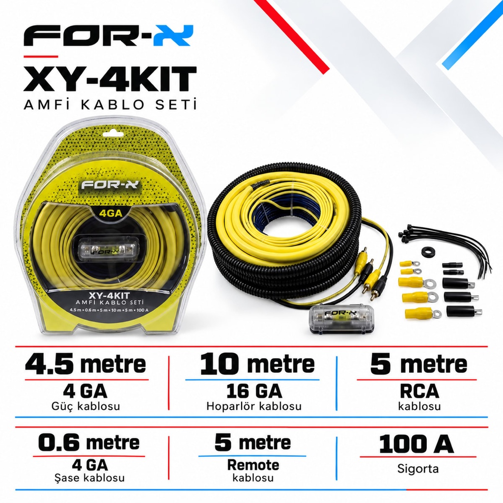 FOR-X XY-4KIT Amfi Kablo Seti