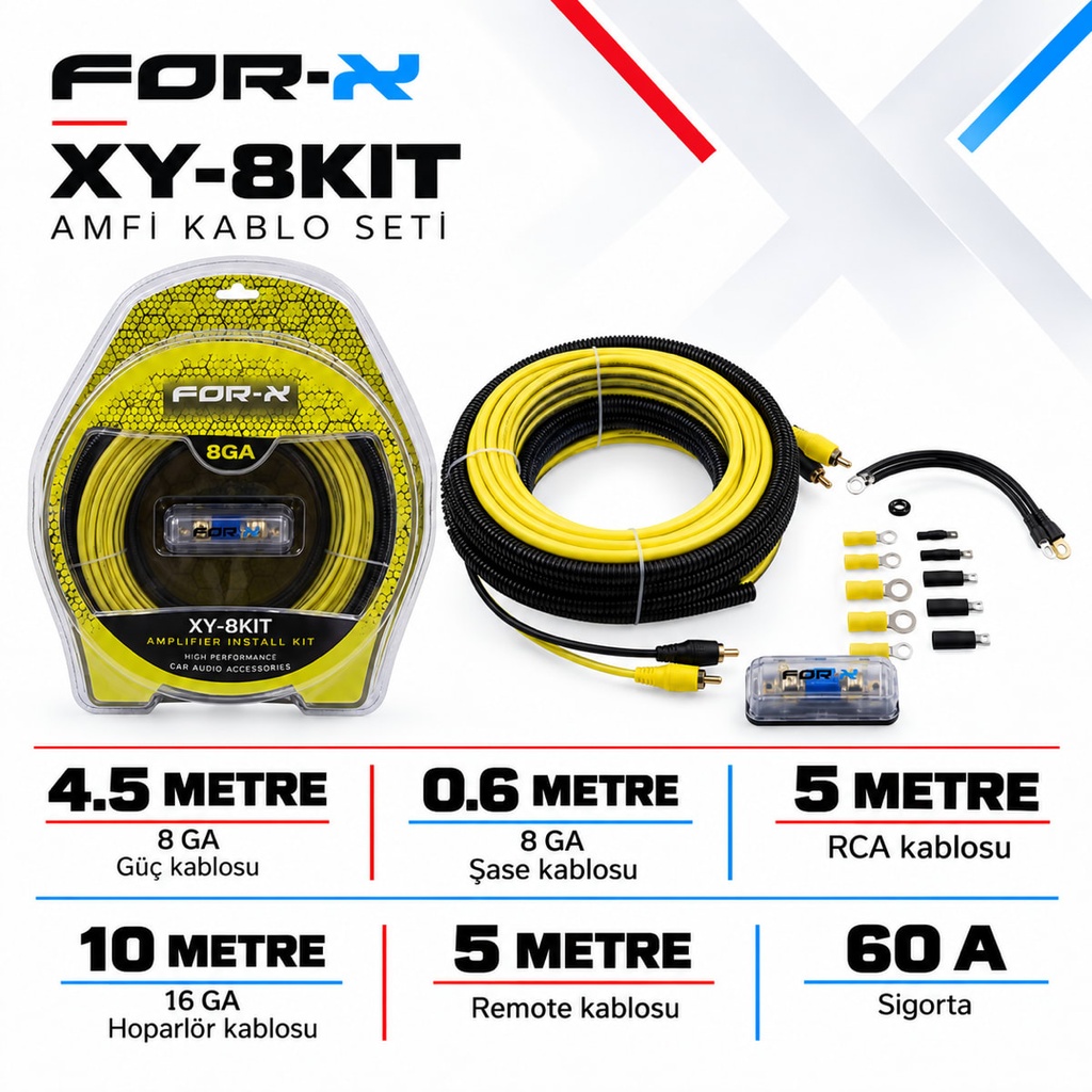 FOR-X XY-8KIT Amfi Kablo Seti