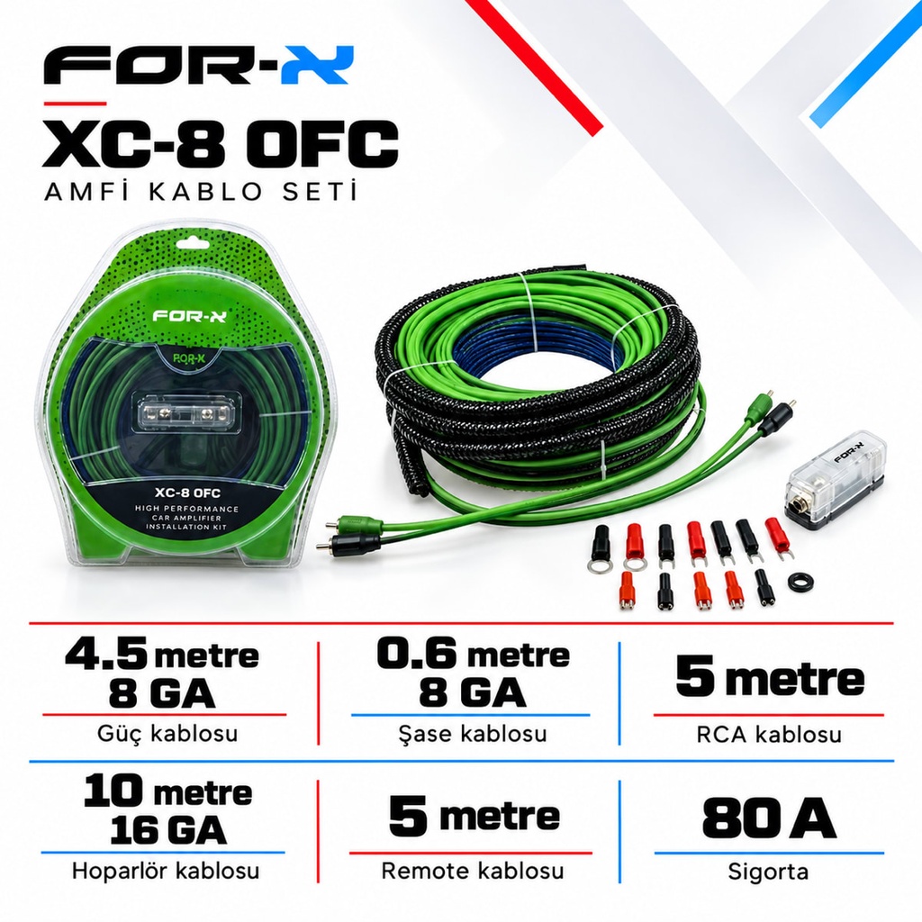 FOR-X XC-8 OFC Amfi Kablo Seti