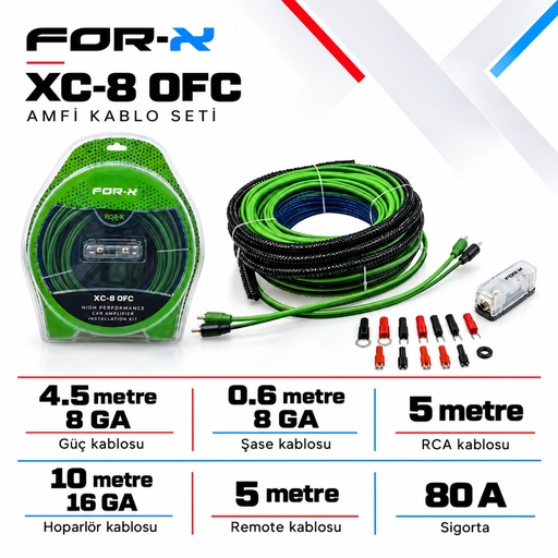 FOR-X XC-8 OFC Amfi Kablo Seti