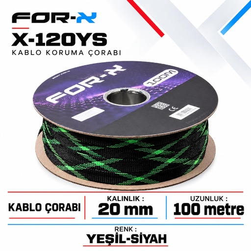 FOR-X X-120YS Kablo Koruma Çorabı