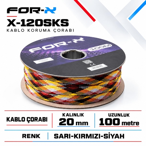 FOR-X X-120SKS Kablo Koruma Çorabı