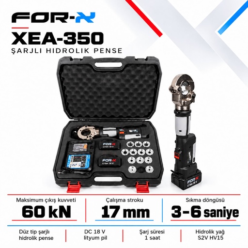 FOR-X XEA-350 Şarjlı Hidrolik Pense