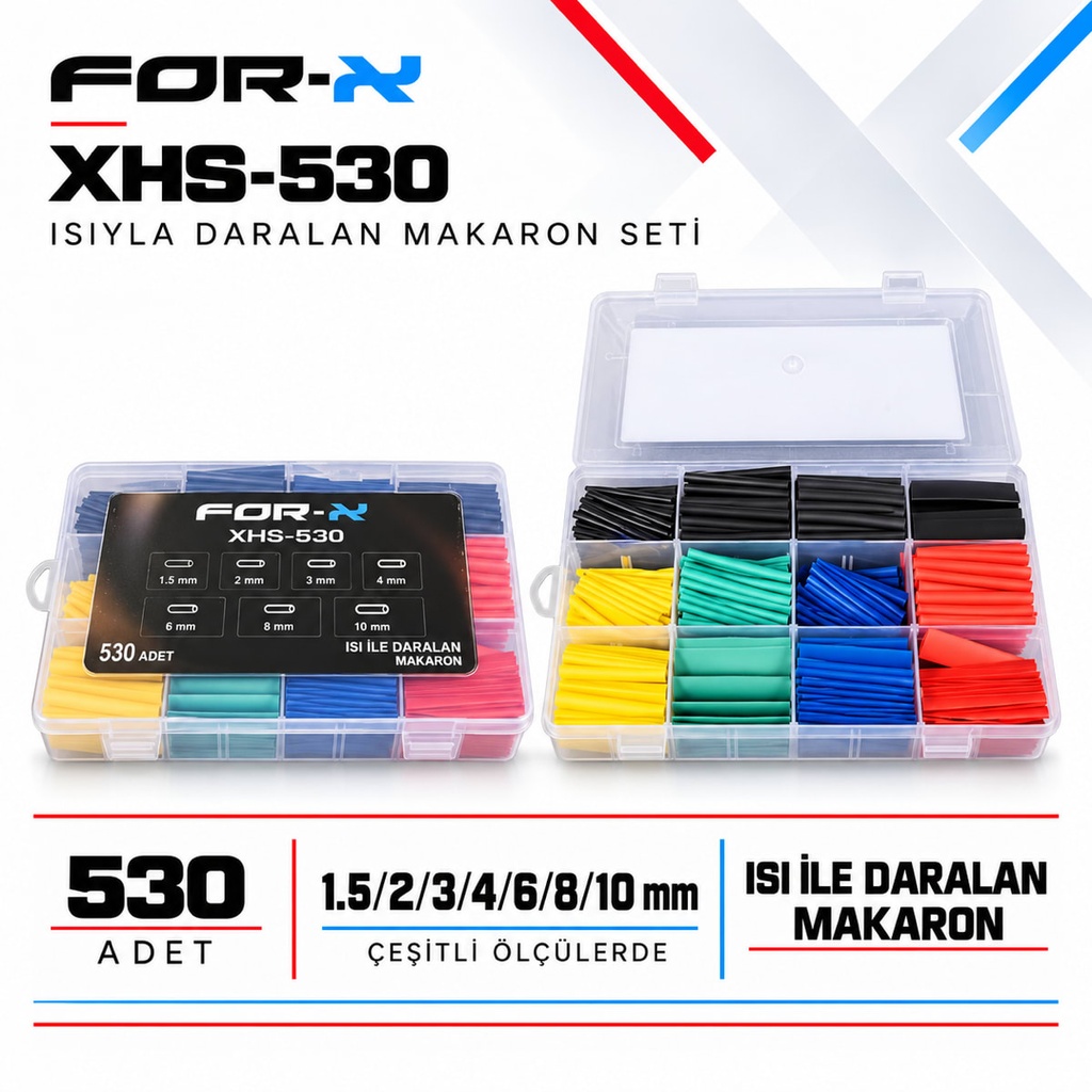 FOR-X XHS-530 Isıyla Daralan Makaron Seti