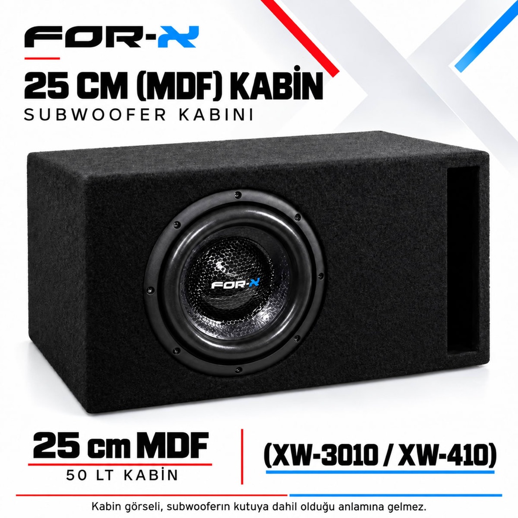 FOR-X 25 CM (MDF) KABİN Subwoofer Kabini