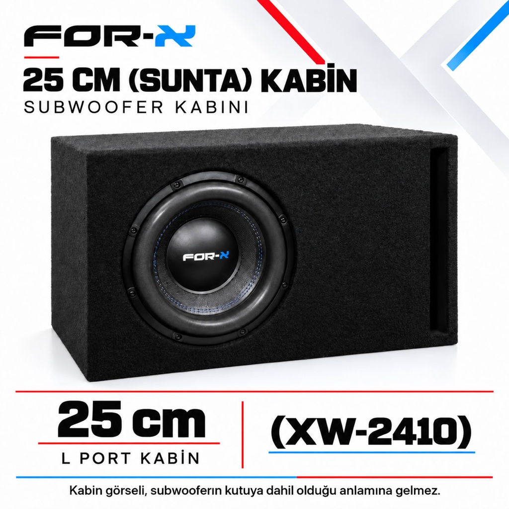 FOR-X 25 CM (SUNTA) KABİN Subwoofer Kabini