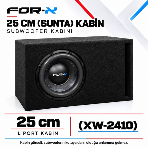 FOR-X 25 CM (SUNTA) KABİN Subwoofer Kabini
