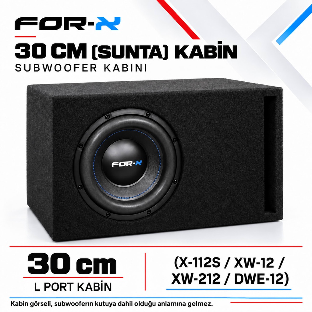 FOR-X 30 CM (SUNTA) KABİN Subwoofer Kabini