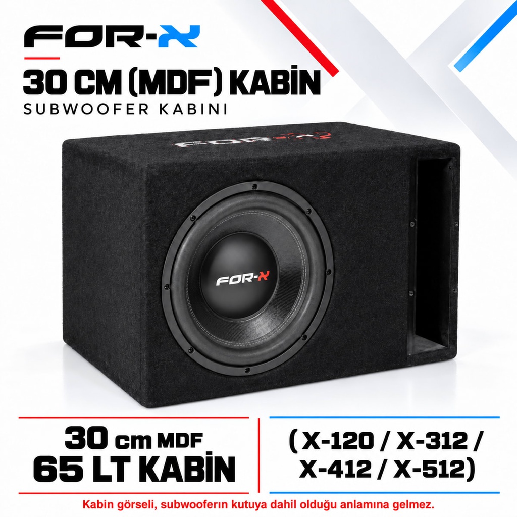 FOR-X 30 CM (MDF) KABİN Subwoofer Kabini
