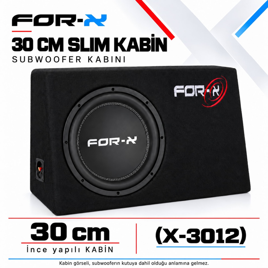 FOR-X 30 CM SLIM KABİN Subwoofer Kabini
