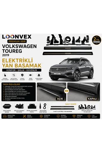LOONVEX Premium Volkswagen Touareg 2019 Elektrikli Yan Basamak Otomatik Açılır Kapanır