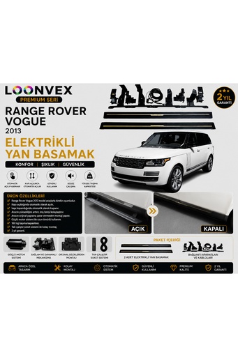 LOONVEX Premium Range Rover Vogue 2013 Elektrikli Yan Basamak Otomatik Açılır Kapanır