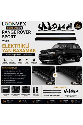 LOONVEX Premium Range Rover Sport 2013 Elektrikli Yan Basamak Otomatik Açılır Kapanır