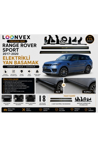 LOONVEX Premium Range Rover Sport 2017-2020 Elektrikli Yan Basamak Otomatik Açılır Kapanır