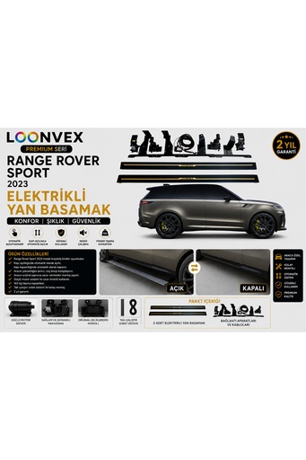 LOONVEX Premium Range Rover Sport 2023 Elektrikli Yan Basamak Otomatik Açılır Kapanır