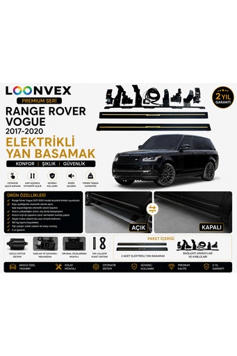 LOONVEX Premium Range Rover Vogue 2017-2020 Elektrikli Yan Basamak Otomatik Açılır Kapanır