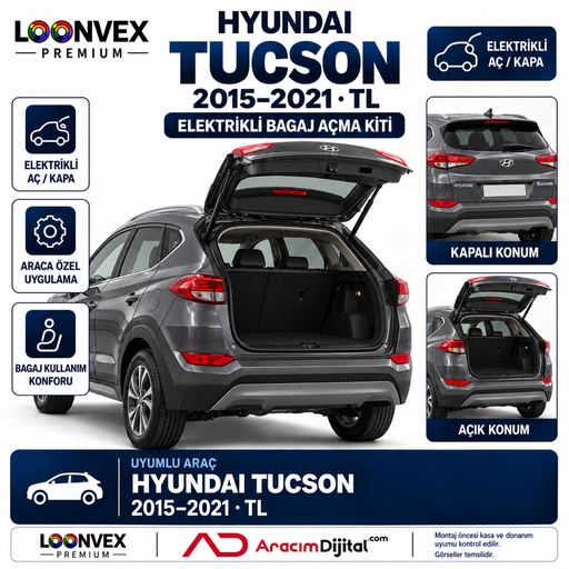 LOONVEX Hyundai Tucson TL 2015–2021 Elektrikli Bagaj Açma Kiti