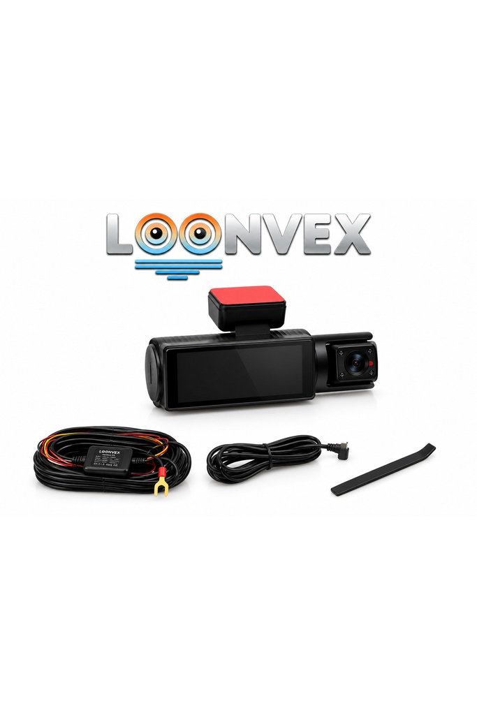 LOONVEX Premium 3 Bölge 4K+1K+1K Araç Kayıt Kamerası – 7/24 Park Modu Destekli