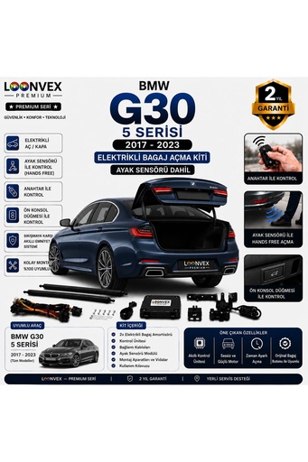 LOONVEX BMW 3 Serisi G20 2019-2022 Uyumlu Elektrikli Bagaj Açma Kiti Ayak Sensörlü 2 Yıl Garantili