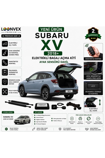 LOONVEX Subaru XV 2018+ Uyumlu Elektrikli Bagaj Açma Kiti Ayak Sensörlü 2 Yıl Garantili
