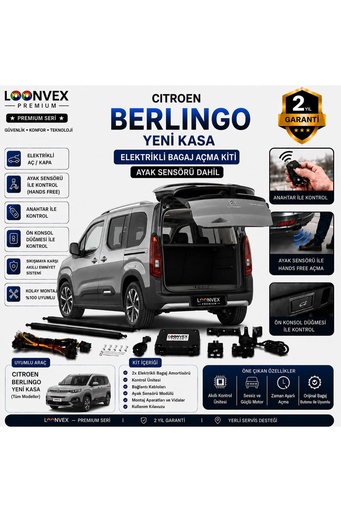 LOONVEX Chery Tiggo 7 Pro 2023 ve Sonrası Uyumlu Elektrikli Bagaj Açma Kiti Ayak Sensörlü 2 Yıl Garantili