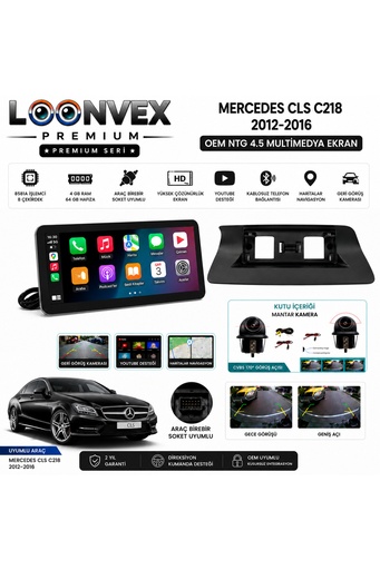 LOONVEX Premium Mercedes CLS C218 2012-2016 OEM NTG 4.5 Multimedya Ekran | 8 Çekirdek | 4GB RAM | 64GB Hafıza